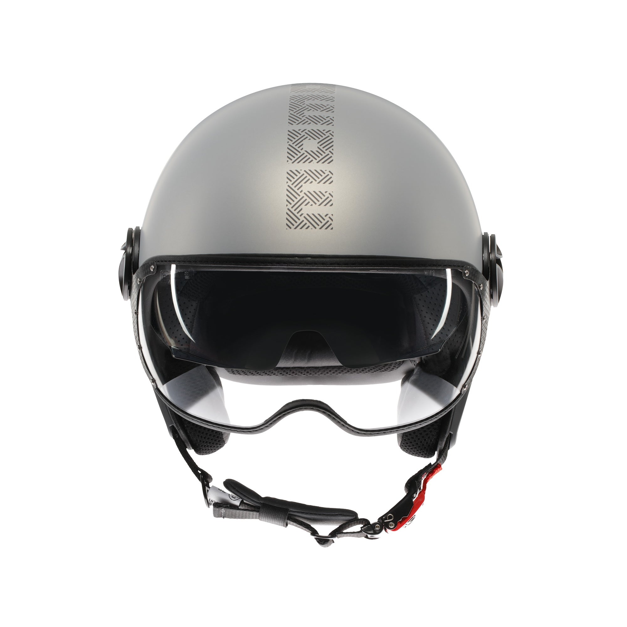 MOMO Design Casco Moto Jet FGTR Classic Grigio Opaco - Calotta ABS, Visiera Antigraffio, Omologato ECE 22.05