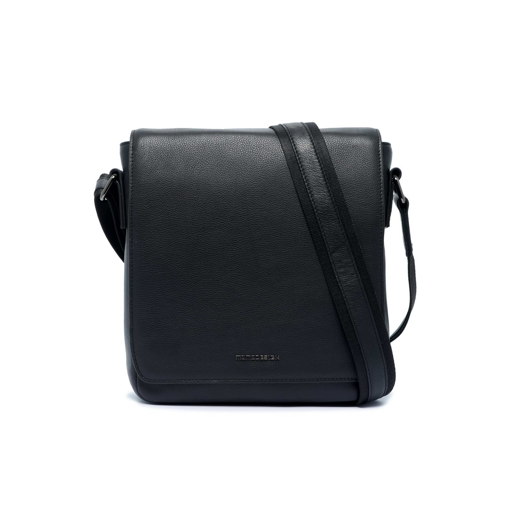 Momo Design Momodesign tracolla Madrid con patella in pelle nera