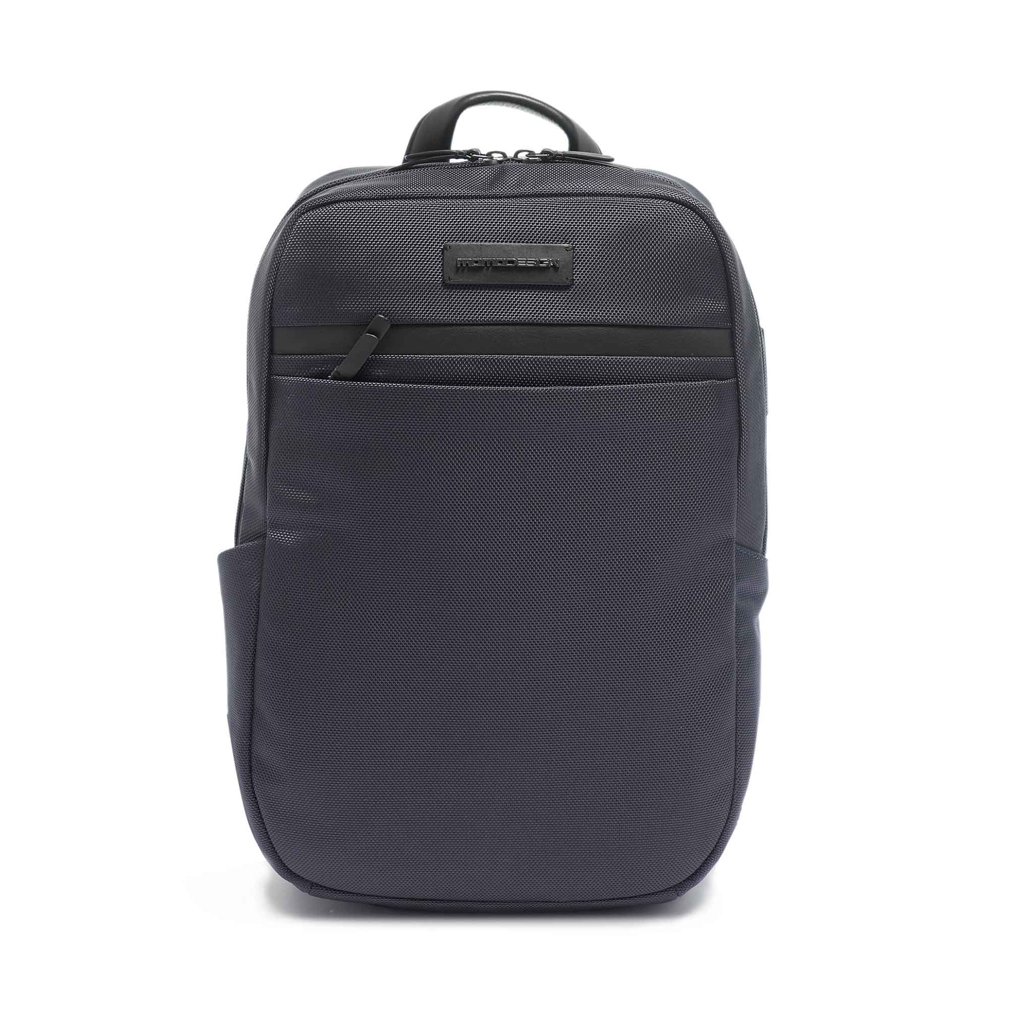 Momo Momodesign Zaino Business Explorer in pl balistico blu e pelle